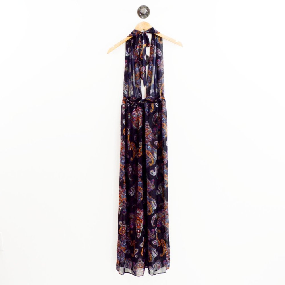 ASOS Paisley Print Halter Maxi Dress #135-1358 - Picture 3 of 3